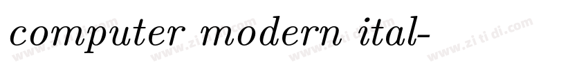 computer modern ital字体转换 computer modern ital字体转换